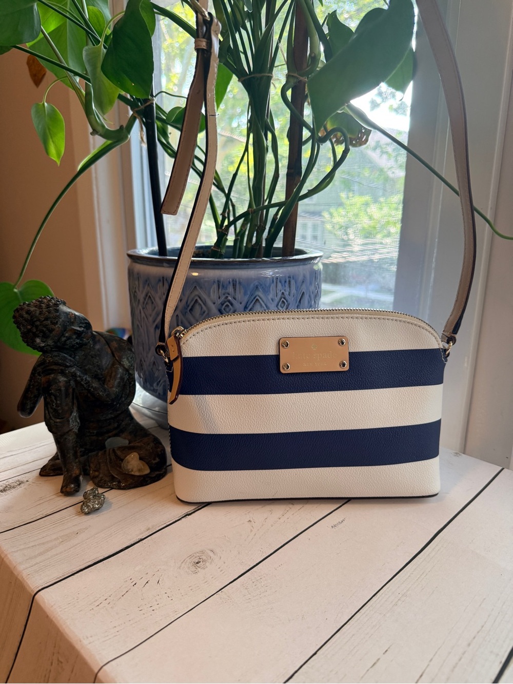 Kate Spade | Wellesley Hana Striped Crossbody, Navy and White